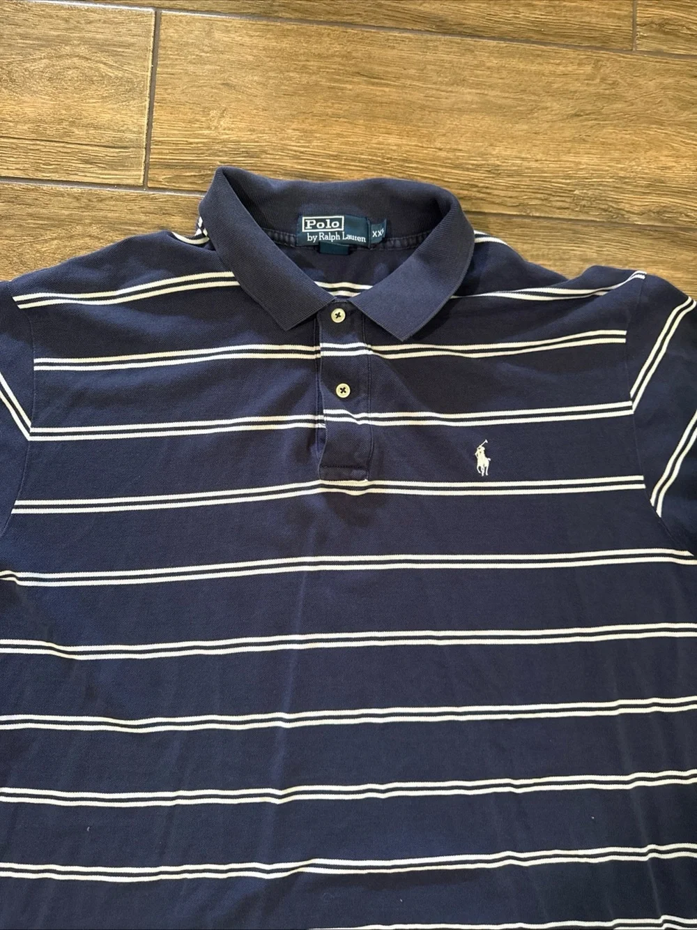 Polo Ralph Lauren 2XL  Striped Short Sleeve Polo Cotton Shirt Stretch